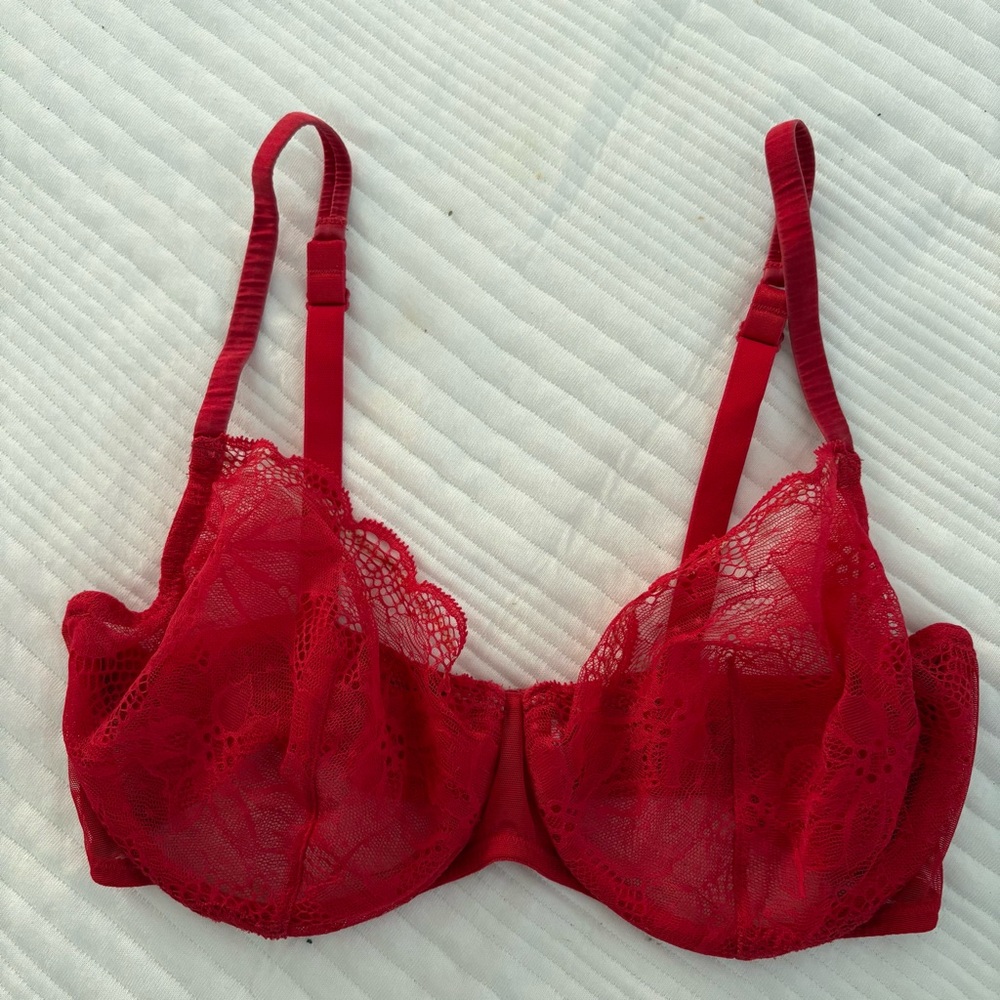 La Perla Malizia Elegant Red Lace Underwire Bra